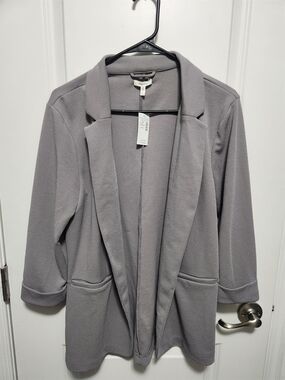 Maurices Gray Open Front Blazer Jacket